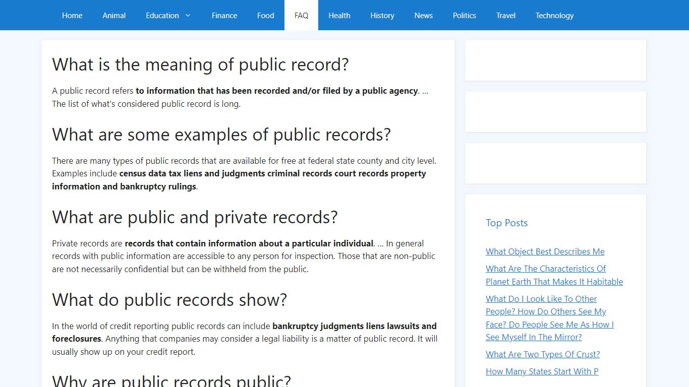 What Is Public Records - Realonomics